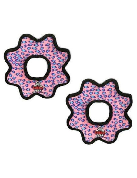 Juguete para Perro TUFFY Paquete de 2 Leopardo Rosa Resistente