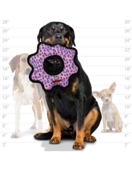 Juguete para Perro TUFFY Paquete de 2 Leopardo Rosa Resistente