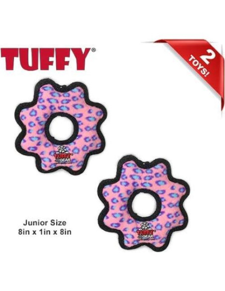 Juguete para Perro TUFFY Paquete de 2 Leopardo Rosa Resistente