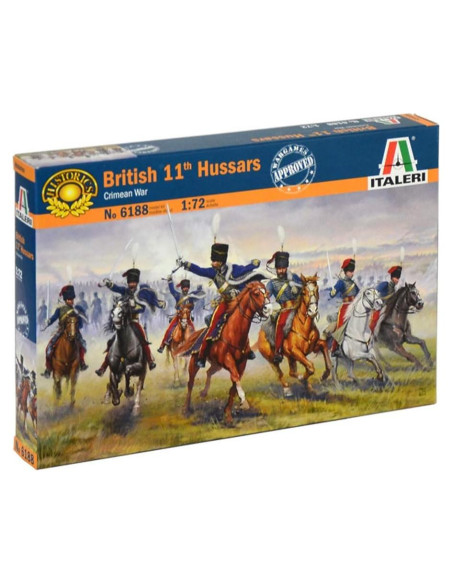 Kit de Modelo Italeri 11 Húsares Británicos Guerra Crimea 1:72