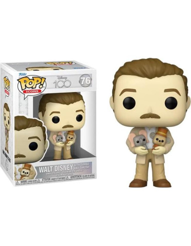 Figura de Vinilo Pop! Funko Disney 100 - Walt Disney con Dumbo 9.53 cm