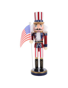 Títere Cascanueces de Madera Cabilock 25.4 cm Patriótico