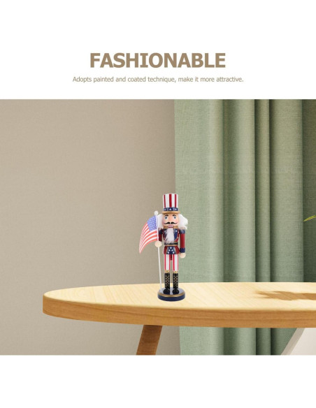 Títere Cascanueces de Madera Cabilock 25.4 cm Patriótico