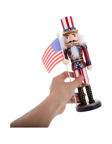 Títere Cascanueces de Madera Cabilock 25.4 cm Patriótico