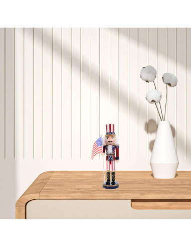 Títere Cascanueces de Madera Cabilock 25.4 cm Patriótico