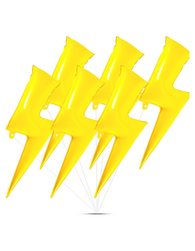 Juego de 6 globos relámpago Hungdao 114 cm amarillo para fiesta