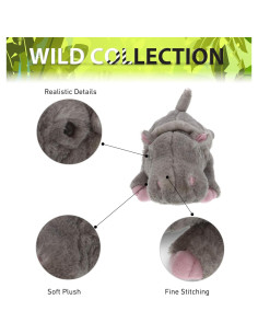 Hipopótamo de Peluche DolliBu 38 cm Suave y Abrazable 2