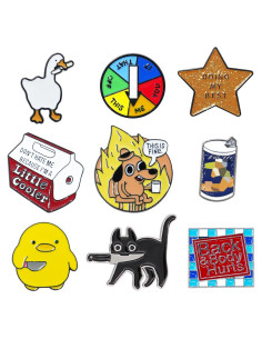 Conjunto de 9 Pines de Esmalte Divertidos TungminJ para Niñas