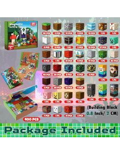 400 PCS Bloques Magnéticos Magneverse T103 para Niños 3-12 Años 2