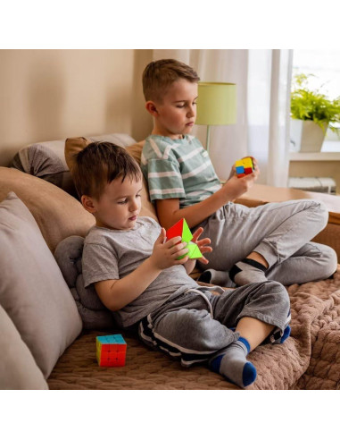 Juego de Cubos Rápidos 3-en-1 Nabreeli 2x2 3x3 Pirámide