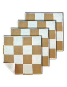 Paños de Microfibra Capa & Sage 33x33 cm Latte - 4 Unidades