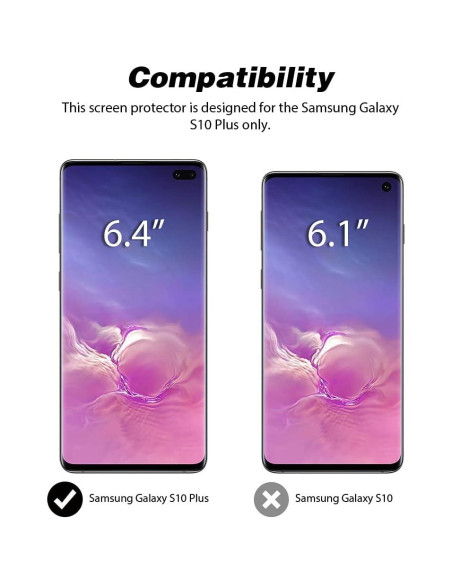 Paquete TOCOL 2+2 para Samsung Galaxy S10 Plus - 2 Protectores TPU y 2 de Lente