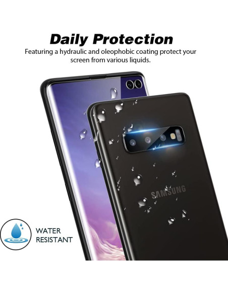 Paquete TOCOL 2+2 para Samsung Galaxy S10 Plus - 2 Protectores TPU y 2 de Lente