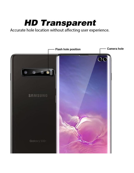 Paquete TOCOL 2+2 para Samsung Galaxy S10 Plus - 2 Protectores TPU y 2 de Lente