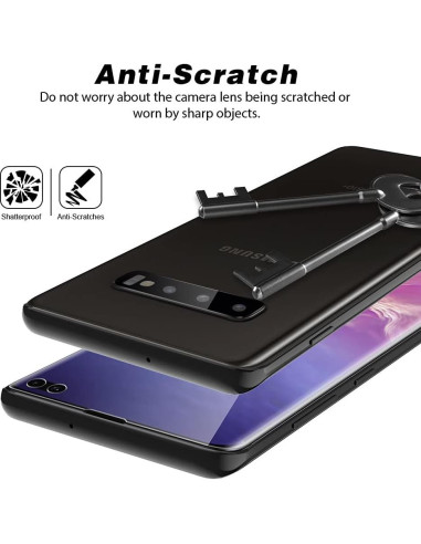 Paquete TOCOL 2+2 para Samsung Galaxy S10 Plus - 2 Protectores TPU y 2 de Lente