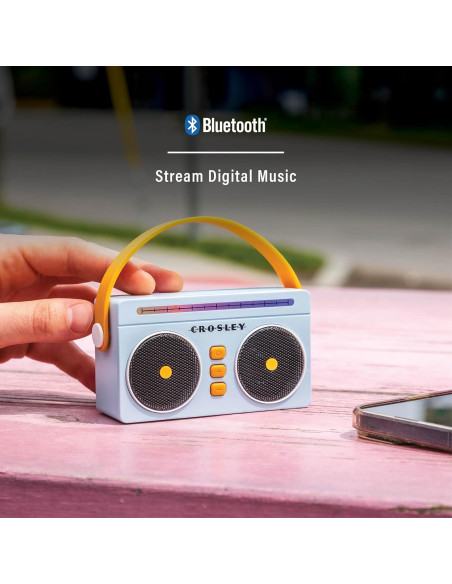 Altavoz Bluetooth Portátil Crosley CR3050A-SB Retro LED Azul
