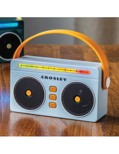 Altavoz Bluetooth Portátil Crosley CR3050A-SB Retro LED Azul