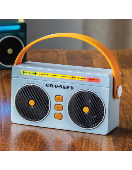 Altavoz Bluetooth Portátil Crosley CR3050A-SB Retro LED Azul