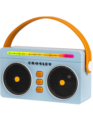 Altavoz Bluetooth Portátil Crosley CR3050A-SB Retro LED Azul