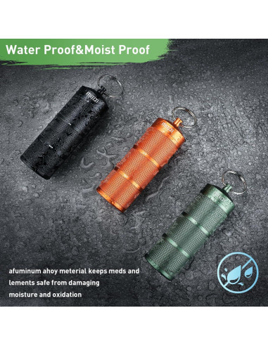 Organizador de Pastillas MEECN 3 Capas Aluminio Impermeable Negro