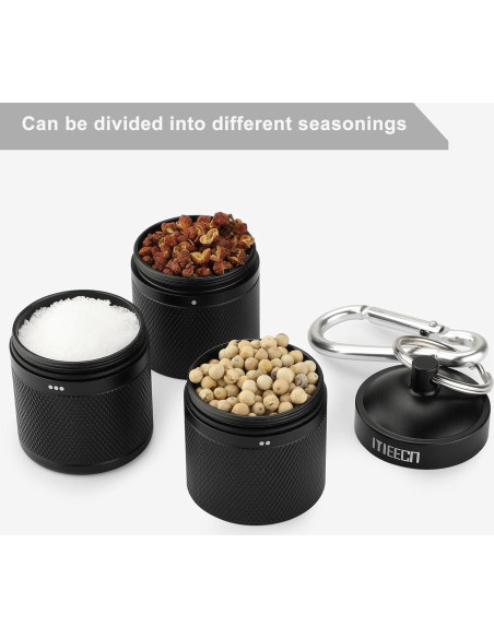 Organizador de Pastillas MEECN 3 Capas Aluminio Impermeable Negro