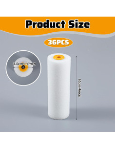 Paquete de 36 Fundas de Rodillo de Pintura Tobeelec 10.16 cm 2