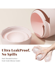 Juego de Tarros de Aseo de Viaje Trimcoo Rosa 30ml - A prueba de Fugas 2