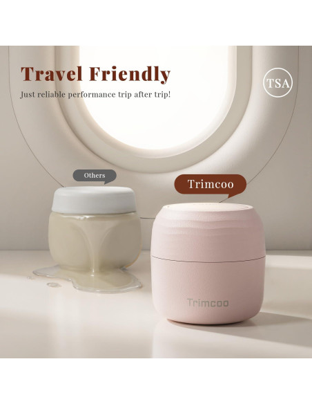 Juego de Tarros de Aseo de Viaje Trimcoo Rosa 30ml - A prueba de Fugas