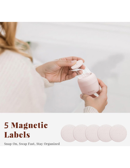 Juego de Tarros de Aseo de Viaje Trimcoo Rosa 30ml - A prueba de Fugas