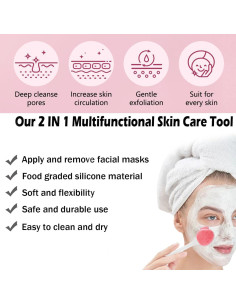 Cepillo Facial de Silicona 3 en 1 Huizhou - Exfoliante y Limpieza 2