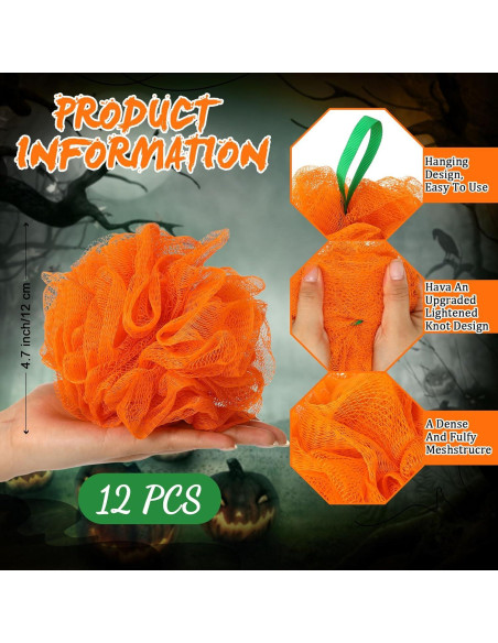 12 Esponjas de Baño Loofah Naranja Exfoliantes 50g - FuWeave