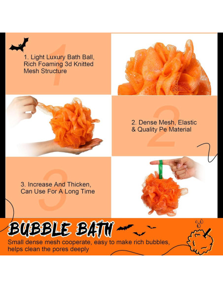 12 Esponjas de Baño Loofah Naranja Exfoliantes 50g - FuWeave