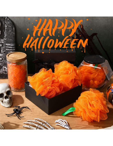 12 Esponjas de Baño Loofah Naranja Exfoliantes 50g - FuWeave