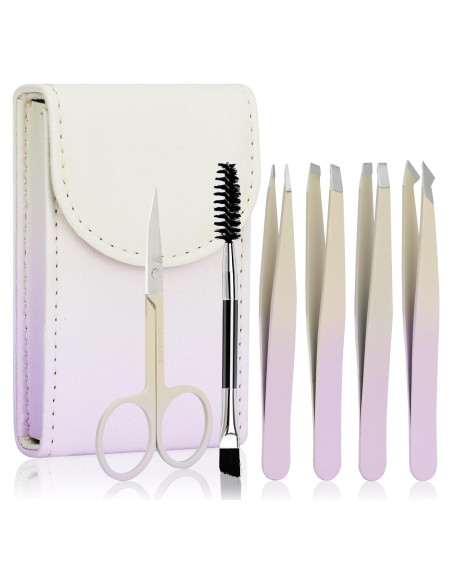 Juego de 6 Pinzas de Belleza ODELY con Estuche de Viaje