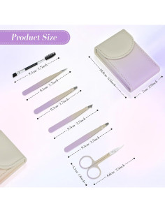 Juego de 6 Pinzas de Belleza ODELY con Estuche de Viaje 2