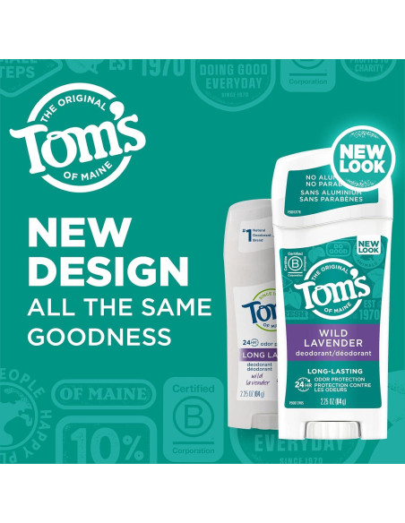 Desodorante Natural Tom's of Maine 63.5 g Lavanda Sin Aluminio