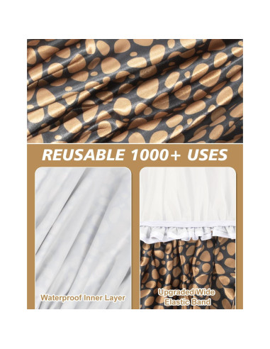 Gorro de Ducha Aquior Doble Forro Impermeable Leopardo