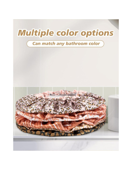 Gorro de Ducha Aquior Doble Forro Impermeable Leopardo