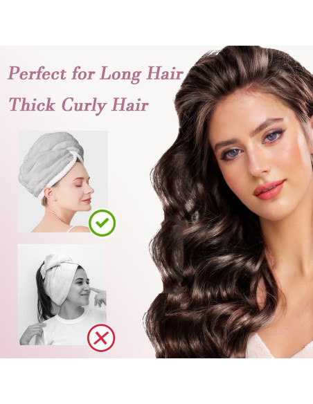 Toalla de Microfibra para Cabello Jenmex 2 Piezas Absorbente