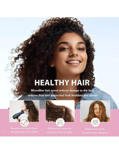 Toalla de Microfibra para Cabello Jenmex 2 Piezas Absorbente