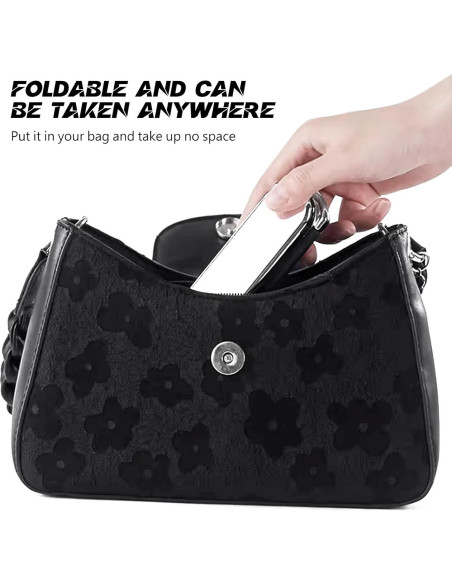 Cepillo de Pelo Plegable con Espejo Siutaga - 2 Pcs Mini