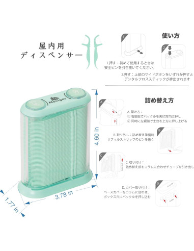 Himgy Hilo Dental Blanqueador Menta 614 Hilos Duales Kit Familiar