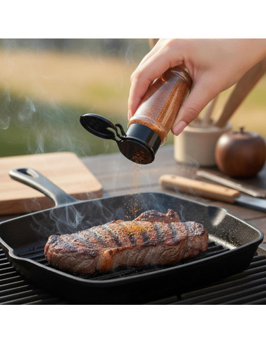 Paquete de 6 frascos de especias plásticos 88.7 ml con tapa shaker