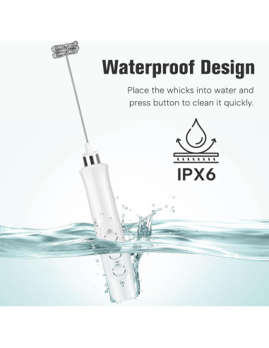 Espumador de Leche Recargable Nougat MF02 - 249g, Blanco