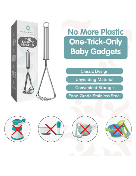 Mighty Masher triturador de alimentos para bebés acero inoxidable