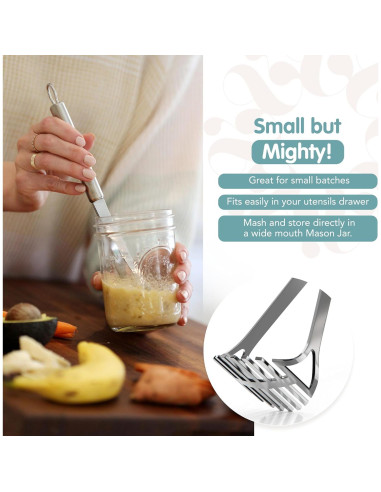 Mighty Masher triturador de alimentos para bebés acero inoxidable