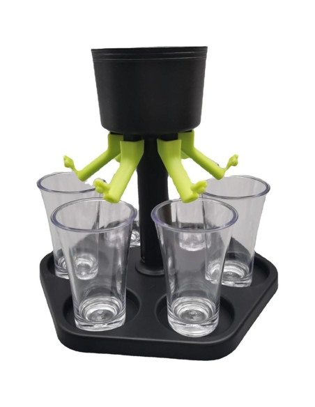 Dispensador de Chupitos TSKVT con 6 Vasos Acrílicos 44ml