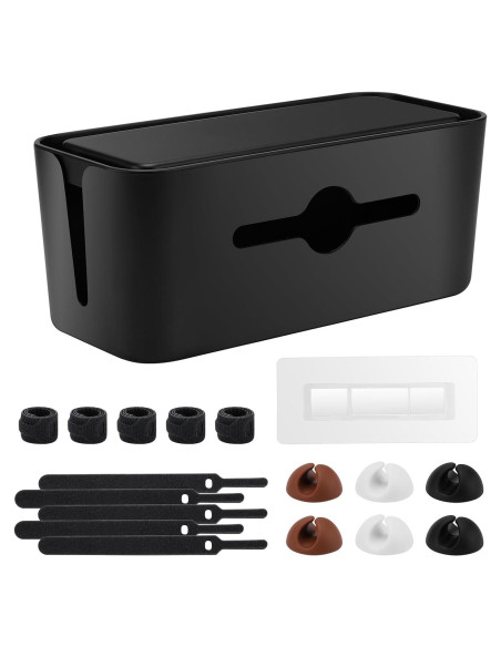 Caja Organizadora de Cables Gabfu Negra 31x13.5x13 cm Caja Organizadora de Cables Gabfu Negra 31x13.5x13 cm