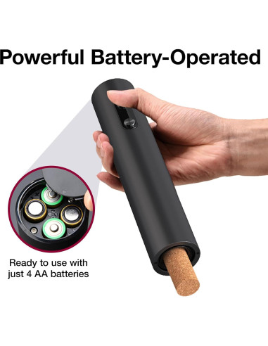 Juego de Abridor de Vino Eléctrico 5 en 1 CREERJOY Negro