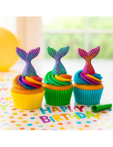 Bandeja de Hielo Silicona HIC Kitchen 6 Colas de Sirena Verde